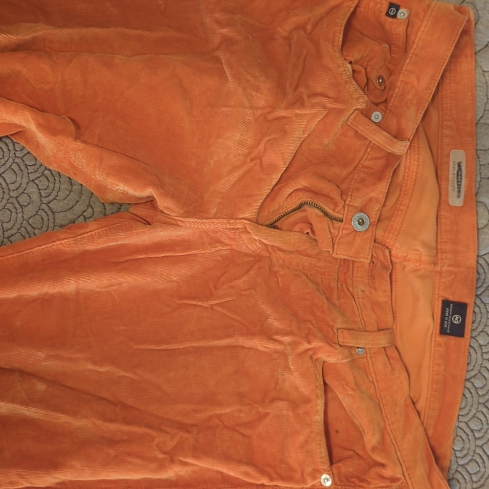 Adrienne Goldschmied super soft orange corduroy jeans...boot cut relaxed fit